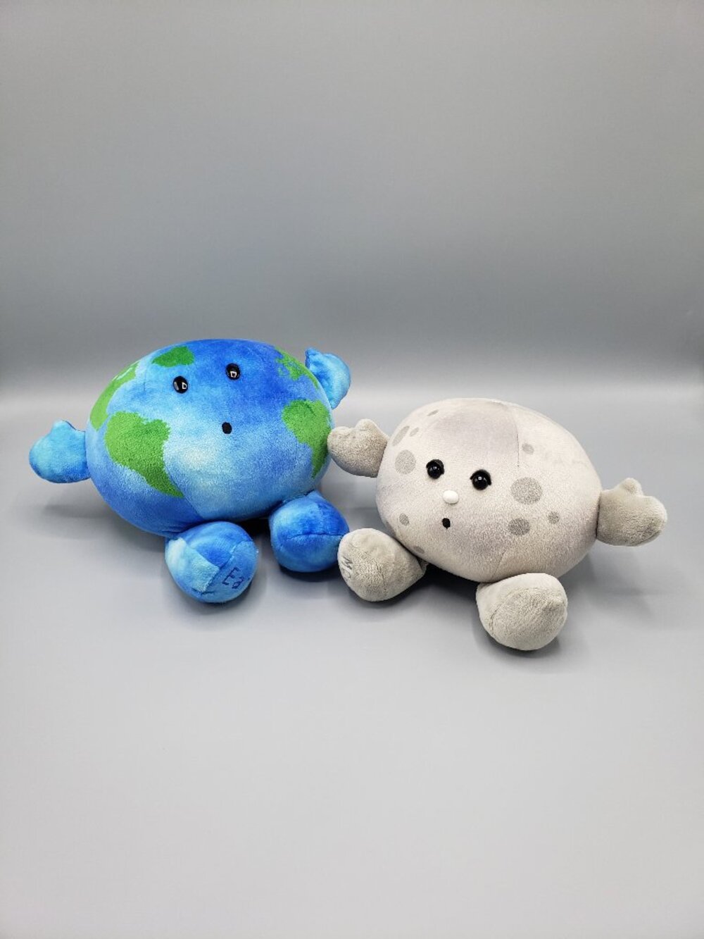 Lot of 2 Celestial Buddies Plush Planet Earth and Moon 2018 Outer Space Toy